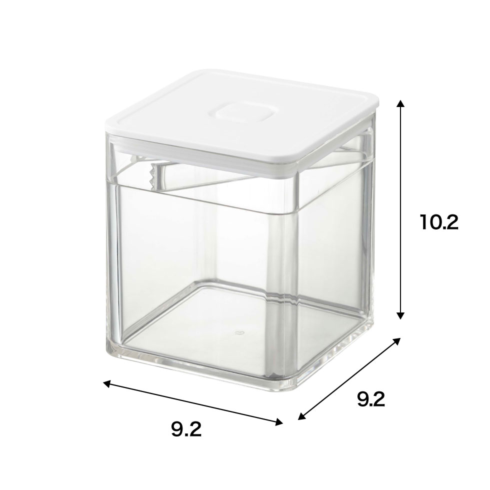 トング付き バルブ付き密閉保存容器 タワー 2個セット 山崎実業 tower ホワイト/ブラック 5467 5468 タワーシリーズ