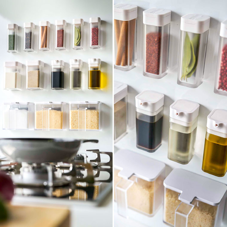 マグネットスパイスボトル タワー 3個セット 山崎実業 tower ホワイト/ブラック 4813 4814 タワーシリーズ マグネット