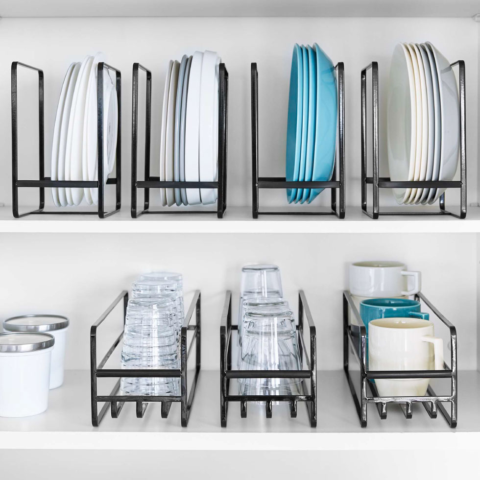 スリム マグボトル＆コップラック + ディッシュラック Ｌ タワー 山崎実業 tower ホワイト/ブラック 5643 5644 2268 2269 タワーシリーズ