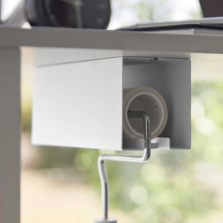 山崎実業 tower テーブル下カーペットクリーナーホルダー タワー ホワイト ブラック 3710 3711