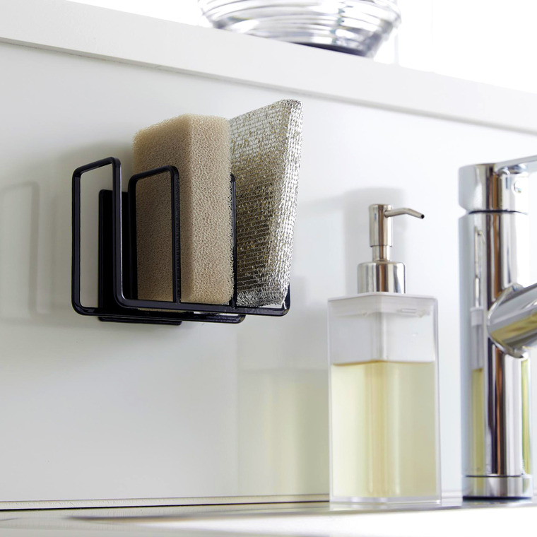 山崎実業 tower マグネット スポンジホルダー タワー 3連 ホワイト/ブラック 3282 3283