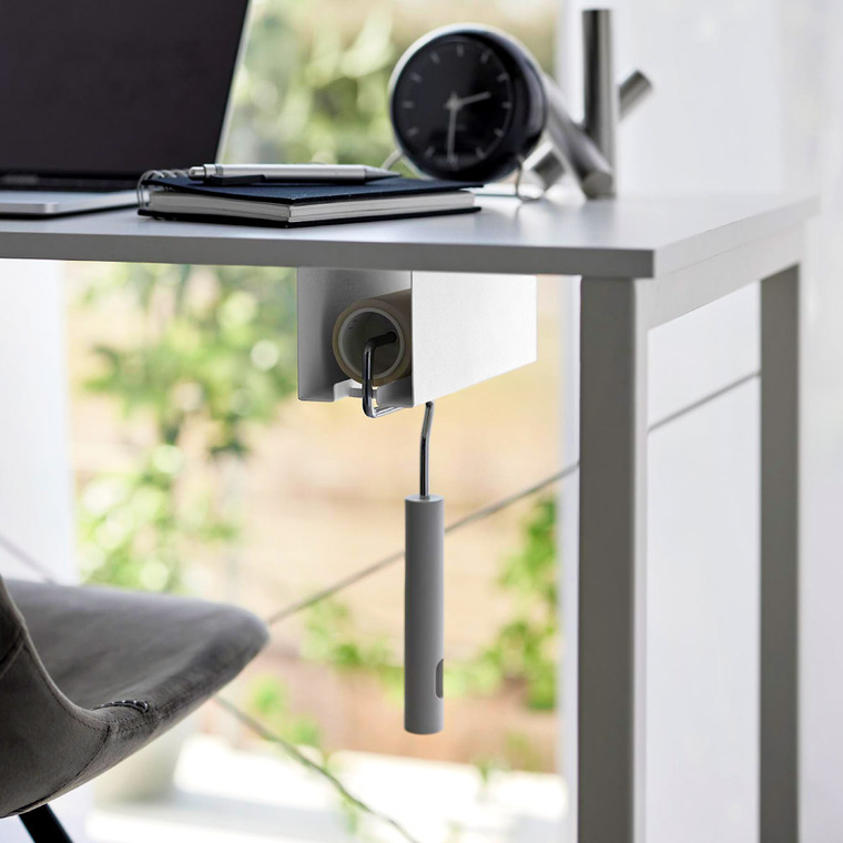 山崎実業 tower テーブル下カーペットクリーナーホルダー タワー ホワイト ブラック 3710 3711