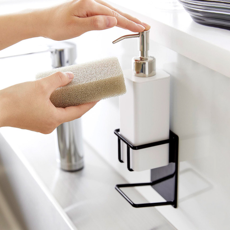 山崎実業 tower マグネットスポンジ&ボトルホルダー タワー ホワイト ブラック 3767 3768