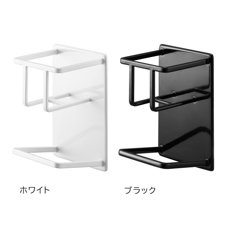 山崎実業 tower マグネットスポンジ&ボトルホルダー タワー ホワイト ブラック 3767 3768