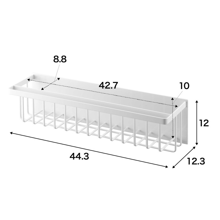 山崎実業 tower マグネットバスルームバスケット タワー ワイド ホワイト/ブラック 3769 3770