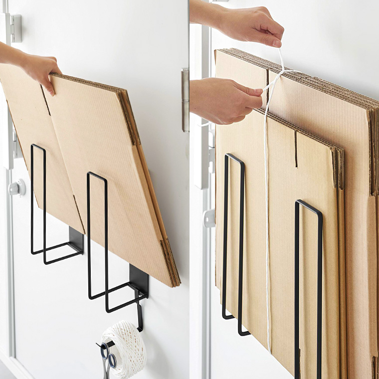 山崎実業 tower マグネットダンボールストッカー タワー ホワイト ブラック 3948 3949