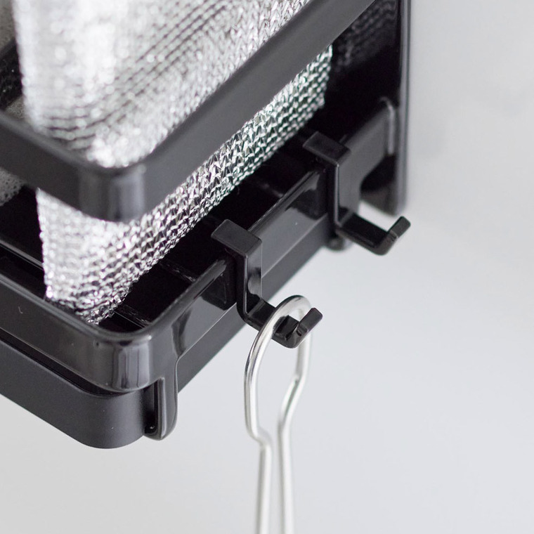 山崎実業 tower マグネットスポンジ&ディスペンサーラック タワー トレー付き ホワイト/ブラック 3972 3973