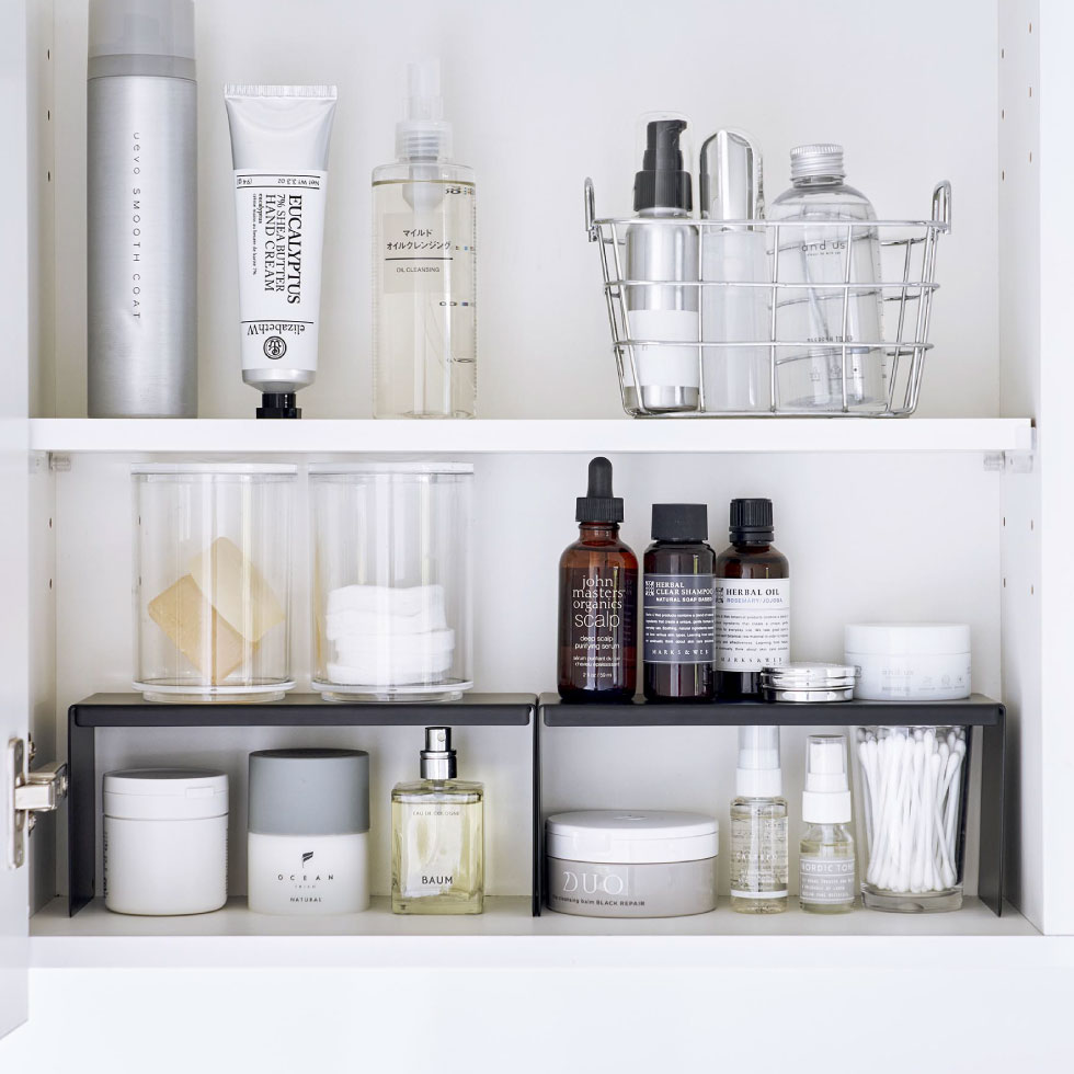 tower 洗面鏡中収納ラック タワー 2個組 山崎実業 ホワイト ブラック 4036 4037