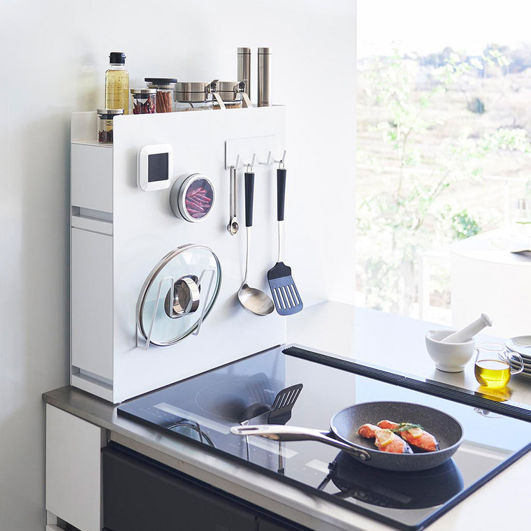 山崎実業 tower 隠せる調味料ラック タワー 2段 ホワイト ブラック 4334 4335 スパイスラック