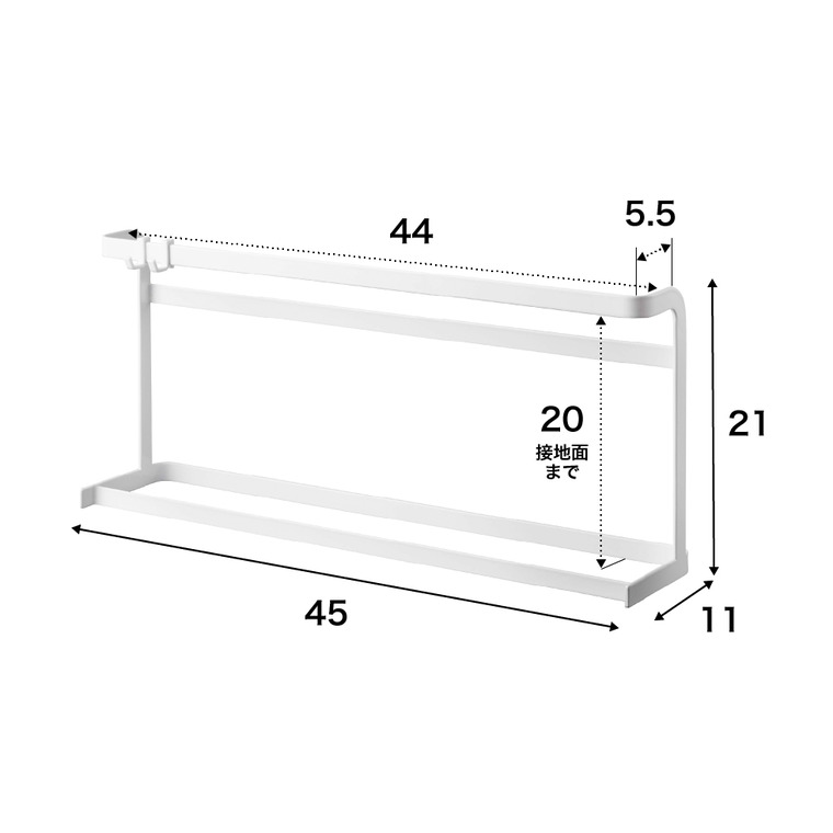 キッチンまな板&トレースタンド タワー山崎実業 tower ホワイト/ブラック 5688 5689