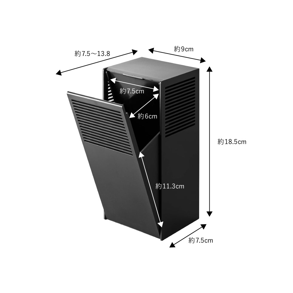 ツーウェイ消臭ビーズケース タワー 山崎実業 tower ホワイト/ブラック 5746 5747