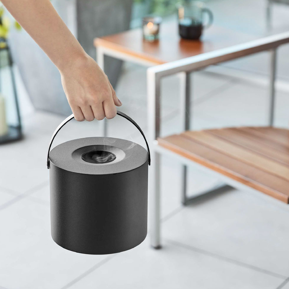 そのまま入れられる蚊取り線香収納ポット タワー 丸型 山崎実業 tower ブラック 5753 タワーシリーズ