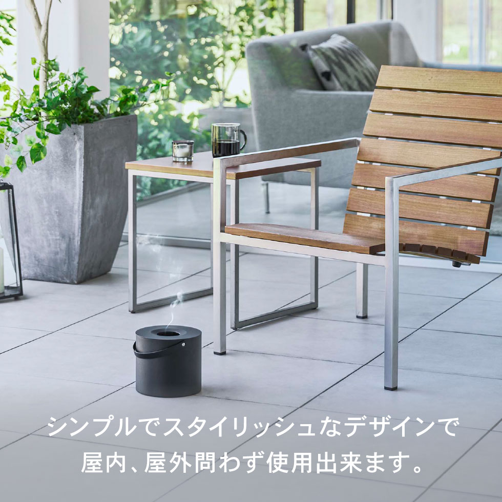 そのまま入れられる蚊取り線香収納ポット タワー 丸型 山崎実業 tower ブラック 5753 タワーシリーズ