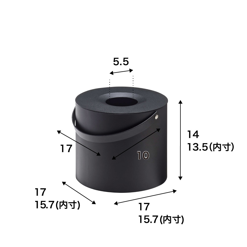 そのまま入れられる蚊取り線香収納ポット タワー 丸型 山崎実業 tower ブラック 5753 タワーシリーズ