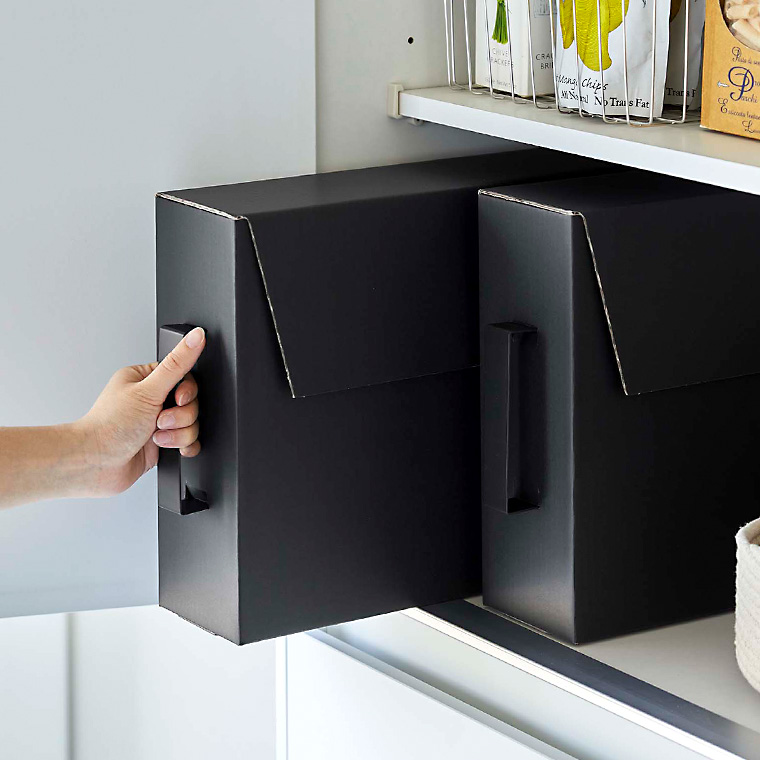 カセットコンロ収納ボックス タワー 2個組 山崎実業 tower ホワイト/ブラック 5754 5755