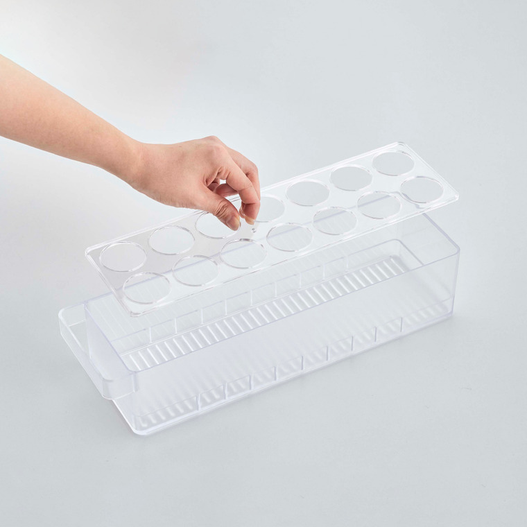 冷蔵庫中卵ケース タワー 山崎実業 tower ホワイト/ブラック 5764 5765