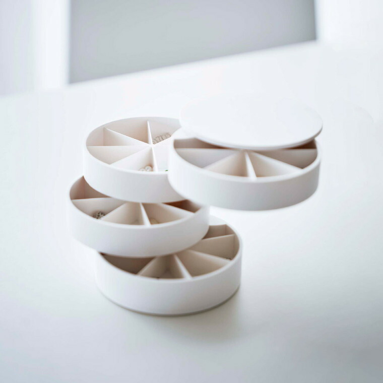 ネイルパーツ＆アクセサリー収納ケース タワー 山崎実業 tower ホワイト/ブラック 5797 5798