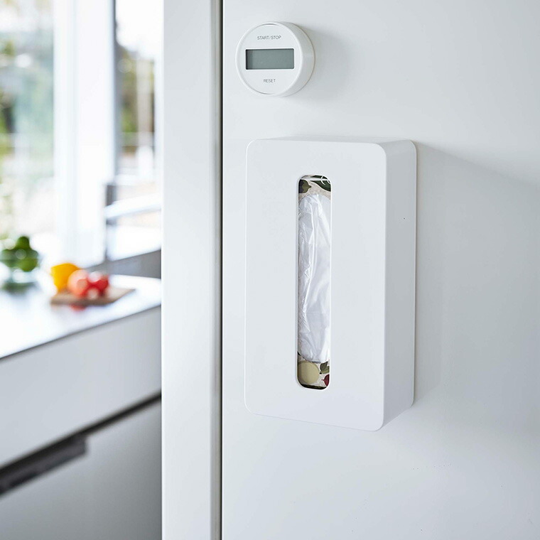 マグネットコンパクトティッシュケース タワー ハイタイプ 山崎実業 tower ホワイト/ブラック 5806 5807 マグネット