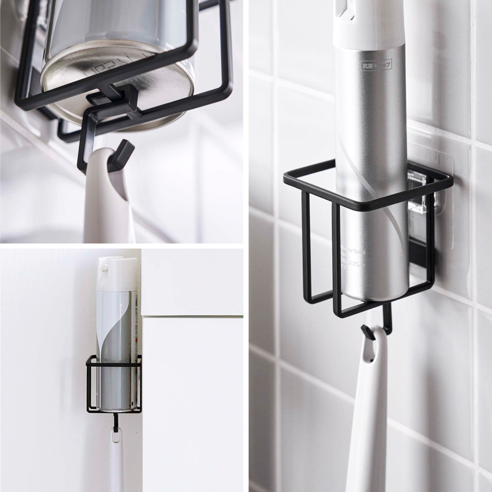 フィルムフックスプレーボトルホルダー タワー 山崎実業 tower ホワイト/ブラック 5993 5994