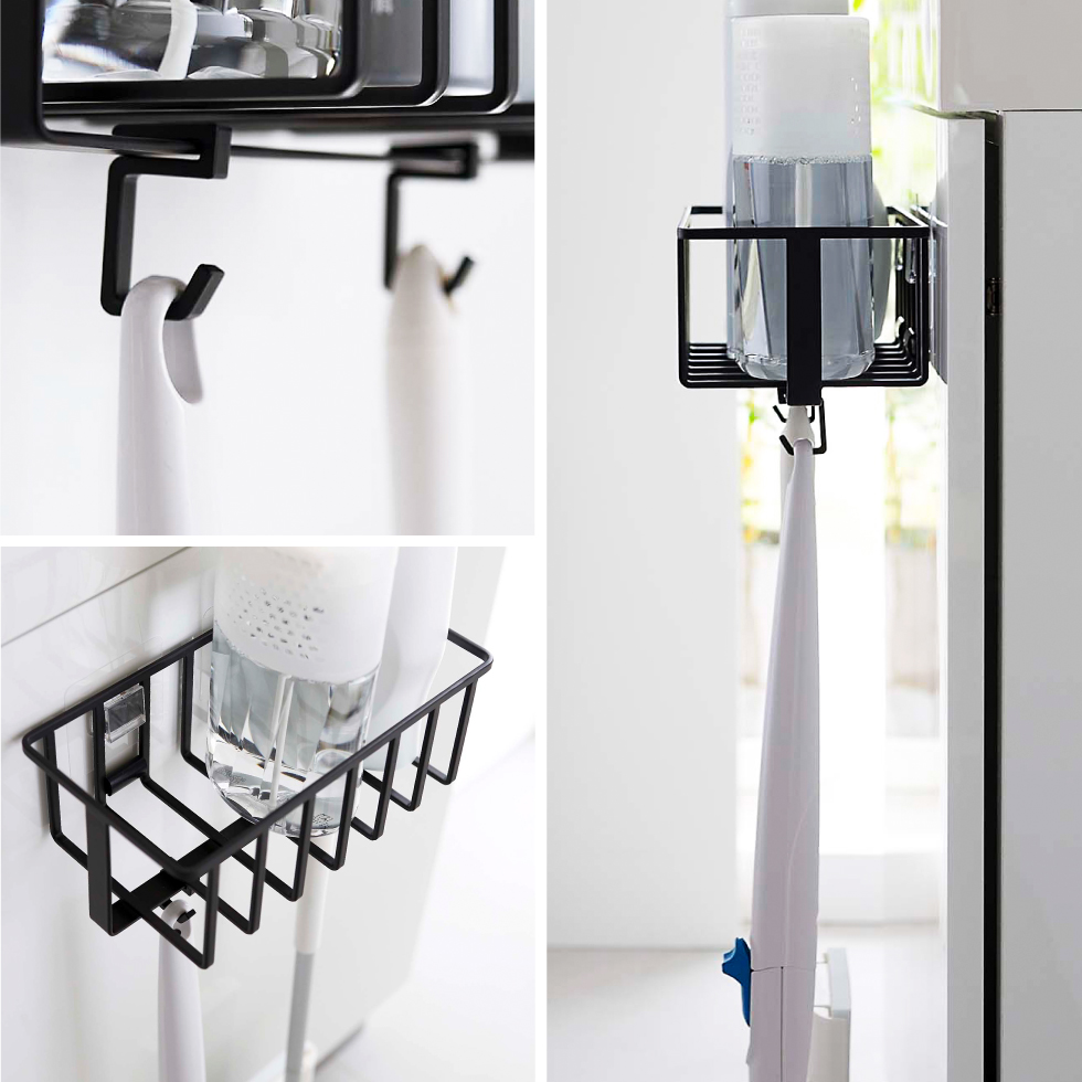 フィルムフックトイレ用品収納ラック タワー 山崎実業 tower ホワイト/ブラック 5995 5996