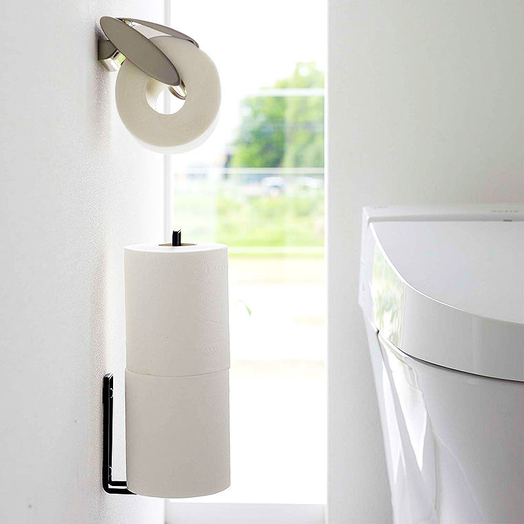 ウォールトイレットペーパーホルダー タワー 山崎実業 tower ホワイト/ブラック 6011 6012