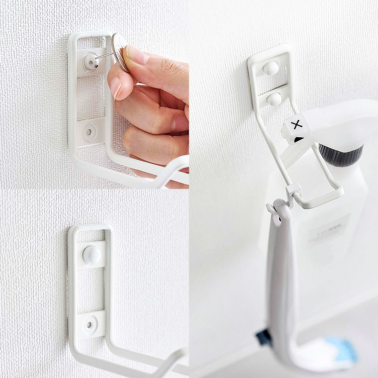 ウォールトイレ用品収納フック タワー 山崎実業 tower ホワイト/ブラック 6013 6014