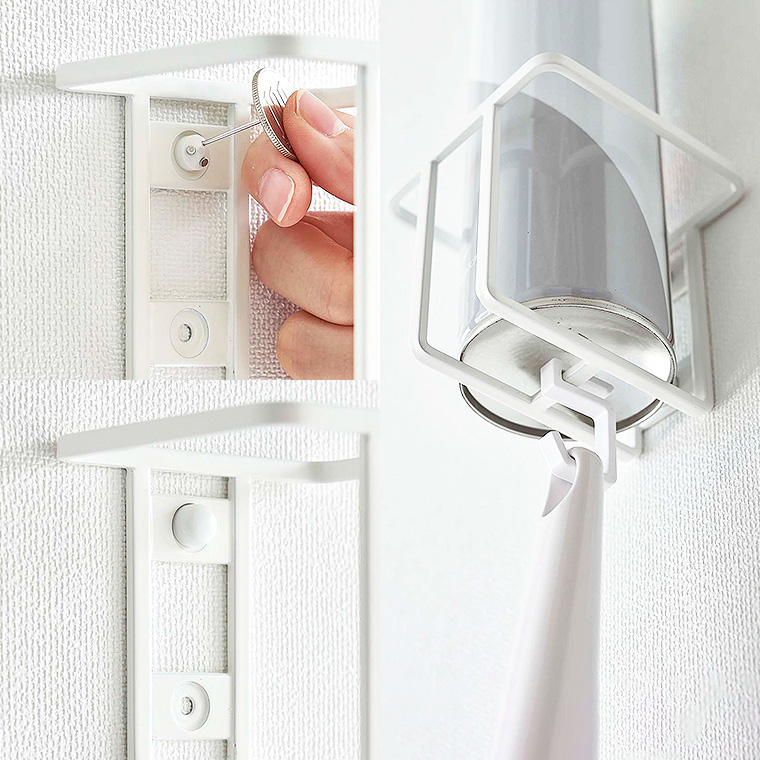 ウォールスプレーボトルホルダー タワー 山崎実業 tower ホワイト/ブラック 6015 6016