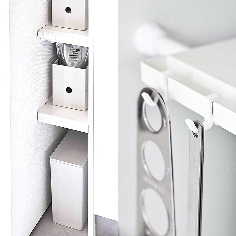 伸縮つっぱり棒用棚板 タワー スリム 山崎実業 tower ホワイト/ブラック 6019 6020