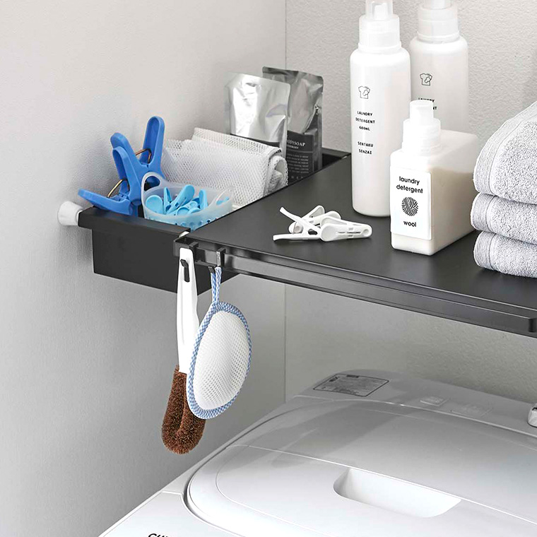 つっぱり棒用バスケット タワー 山崎実業 tower ホワイト/ブラック 6023 6024