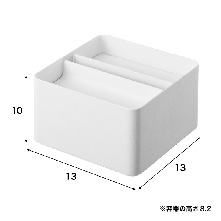 山崎実業 tower 蓋付きハーフティッシュケース タワー ホワイト/ブラック 6195 6196