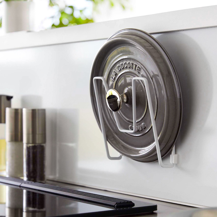 山崎実業 tower フィルムフック鍋蓋ホルダー タワー ホワイト/ブラック 6371 6372