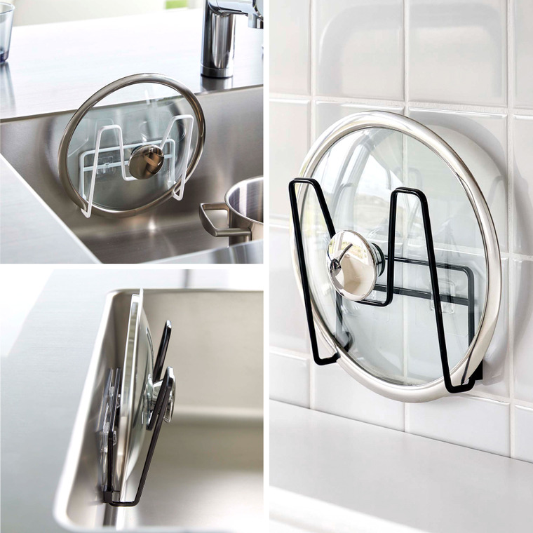 山崎実業 tower フィルムフック鍋蓋ホルダー タワー ホワイト/ブラック 6371 6372