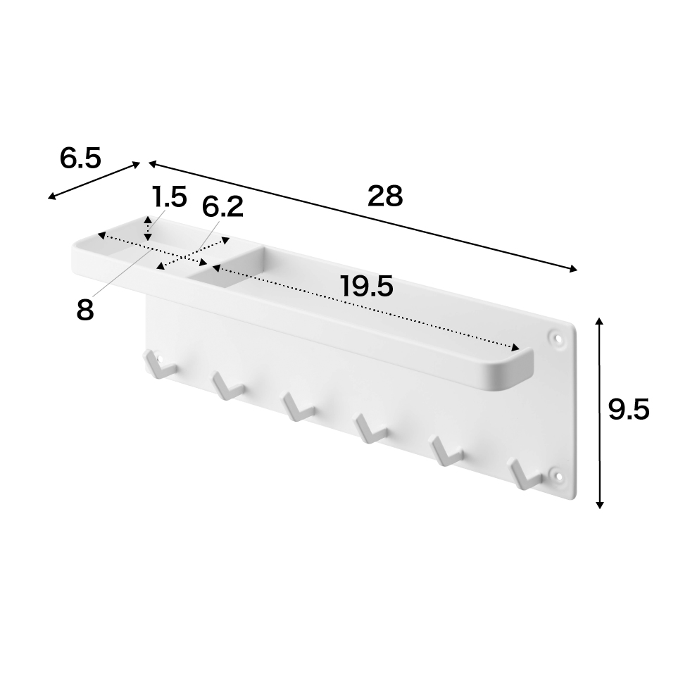 山崎実業 tower 石こうボード壁対応 トレー付きアンブレラホルダー タワー ホワイト/ブラック 6691 6692