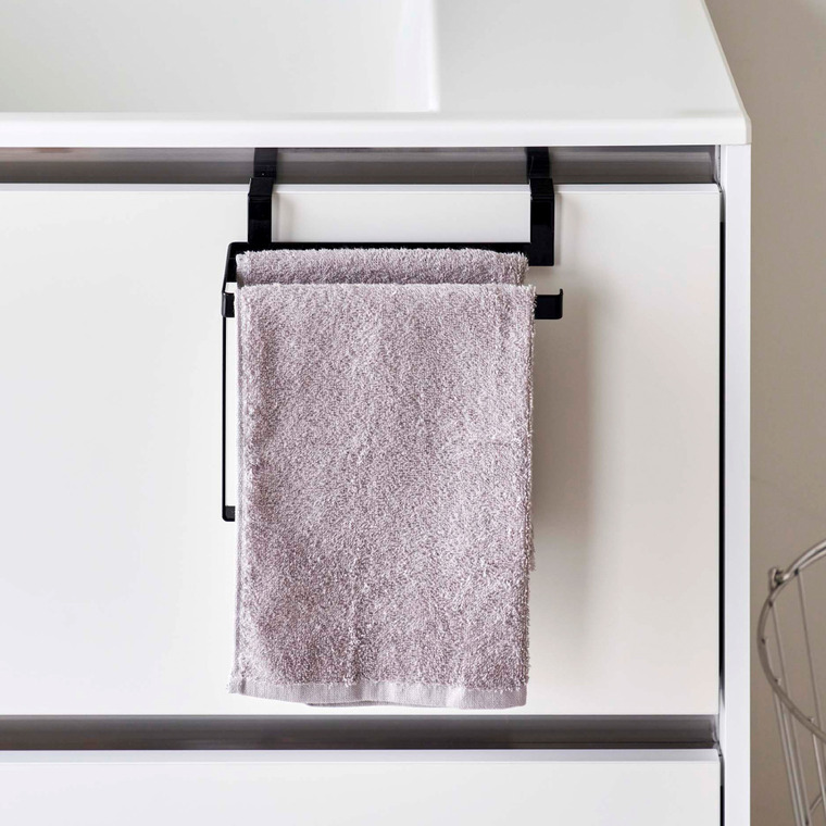 山崎実業 tower 挟み込み防止タオルハンガー タワー ホワイト/ブラック 6708 6709