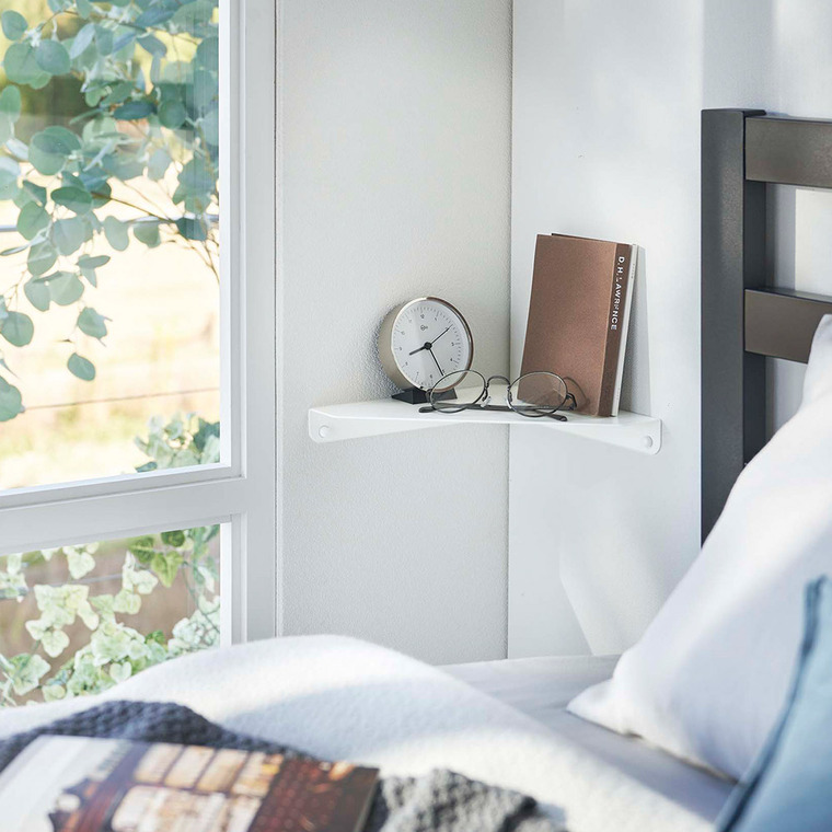 山崎実業 tower 石こうボード壁対応 コーナーシェルフ タワー ホワイト ブラック 6911 6912