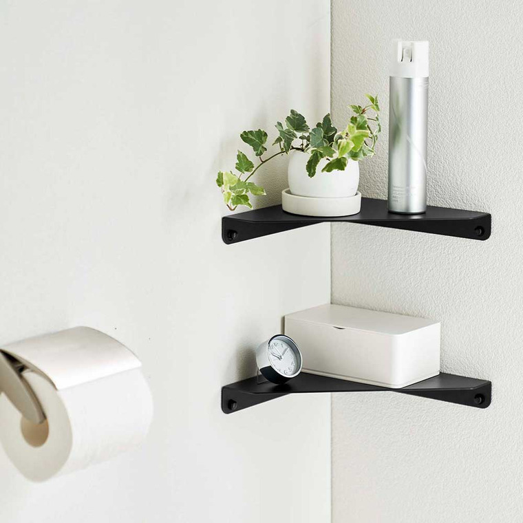 山崎実業 tower 石こうボード壁対応 コーナーシェルフ タワー ホワイト ブラック 6911 6912