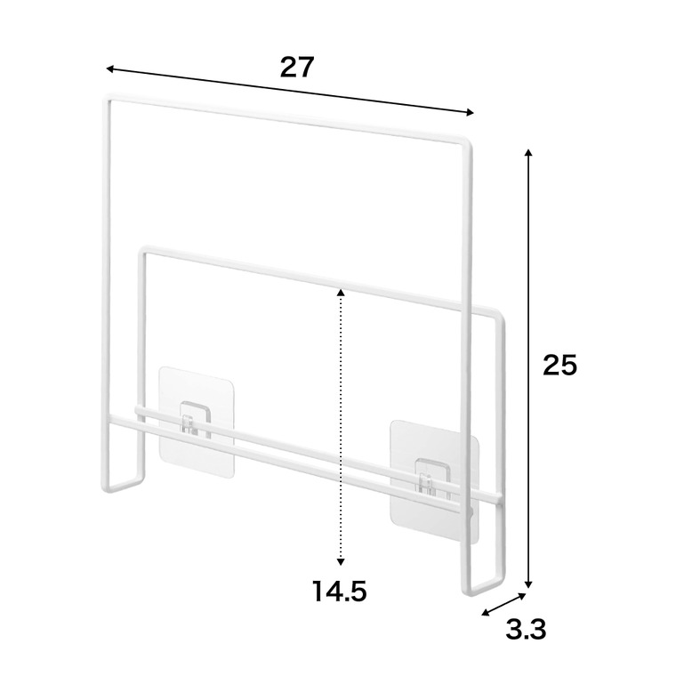 山崎実業 tower フィルムフック布巾&まな板ホルダー タワー ホワイト/ブラック 6917 6918