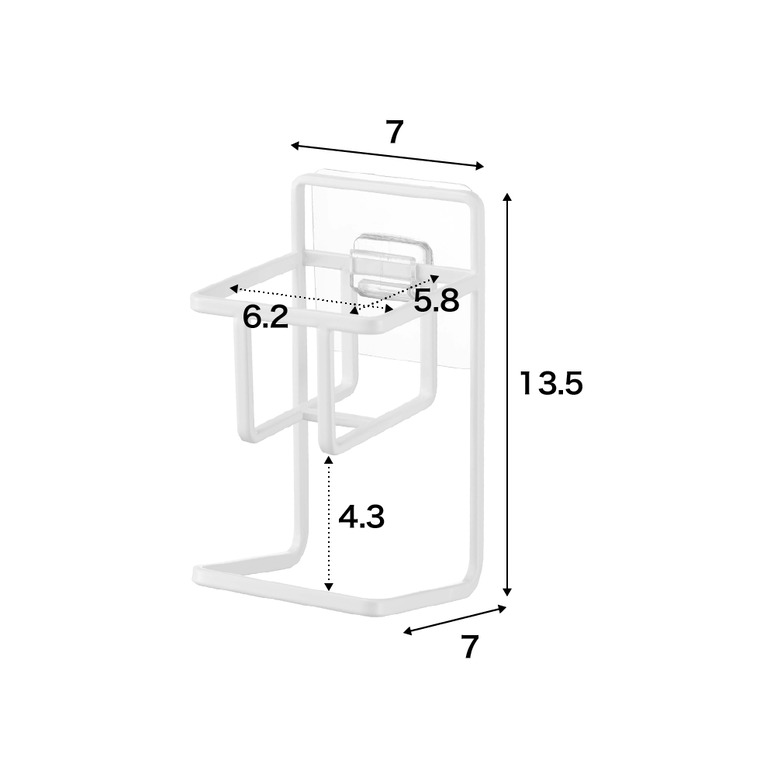 フィルムフックスポンジ&ボトルホルダー タワー山崎実業 tower ホワイト/ブラック 7147 7148