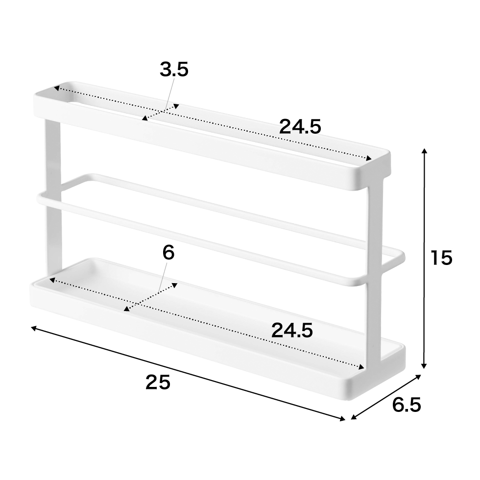 山崎実業 tower ツーウェイベランダスリッパラック タワー トレー付き ホワイト/ブラック 7628 7629