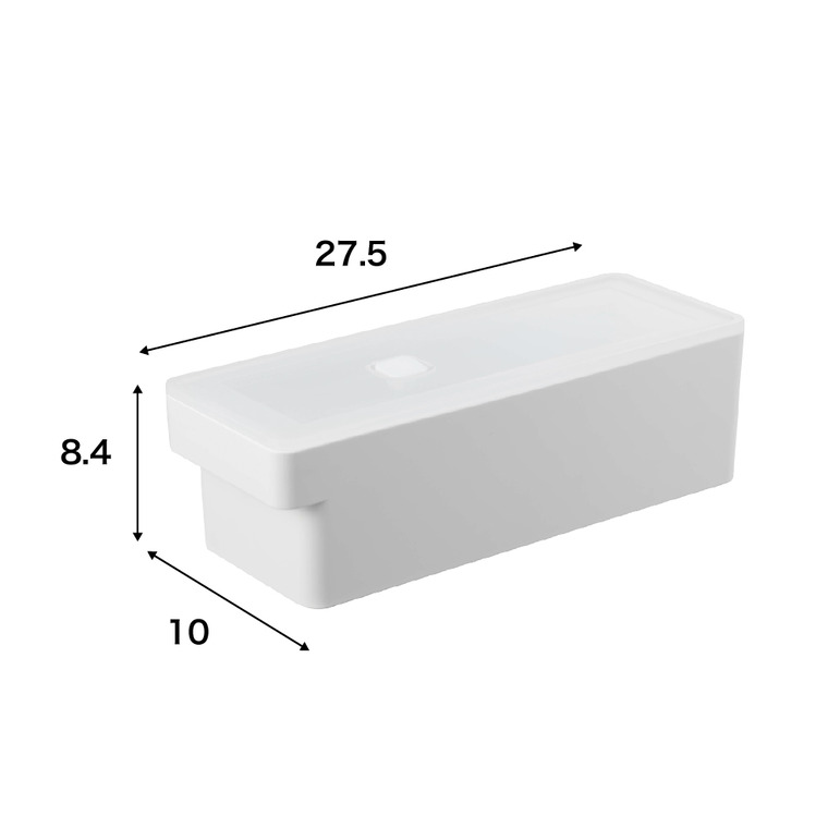 奥まで使えるハンドル付き密閉フードコンテナ タワー山崎実業 tower ホワイト/ブラック 7709 7710
