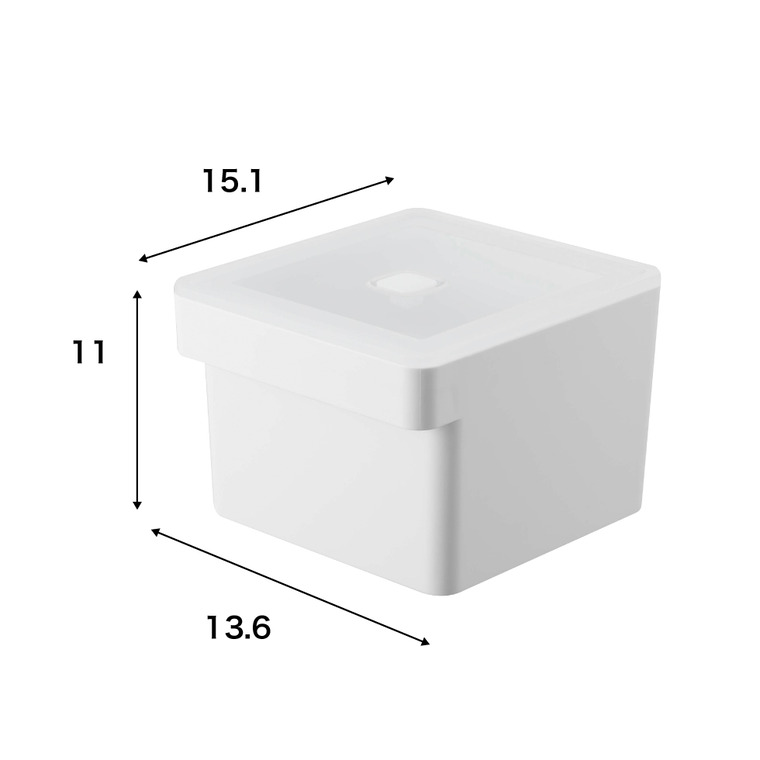 みそパックごと収納ハンドル付き密閉フードコンテナ タワー山崎実業 tower ホワイト/ブラック 7737 7738