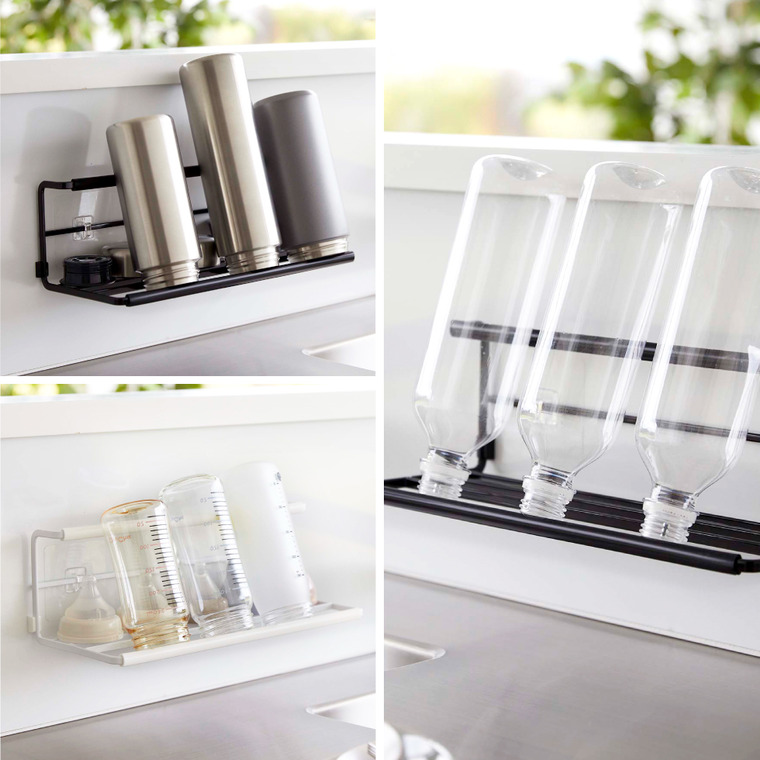 山崎実業 tower フィルムフックワイドジャグボトルホルダー タワー L ホワイト/ブラック 7760 7761