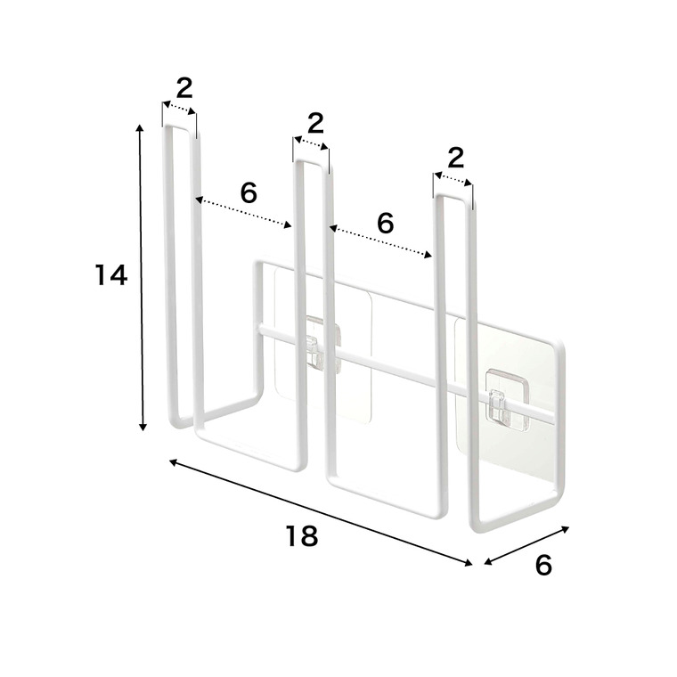 山崎実業 tower フィルムフックグラス&ボトルホルダー タワー ホワイト/ブラック 8041 8042