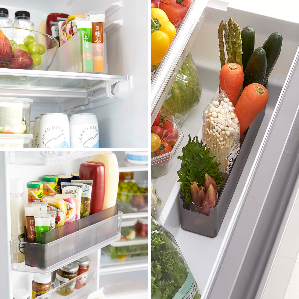 冷蔵庫中スリム調味料収納ラック タワー 山崎実業 tower 8107 8108