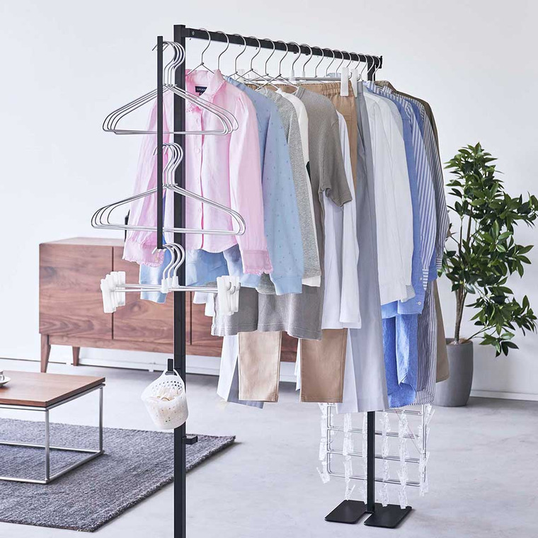 折り畳み室内物干し タワー 山崎実業 tower 6619 6620 ホワイト ブラック