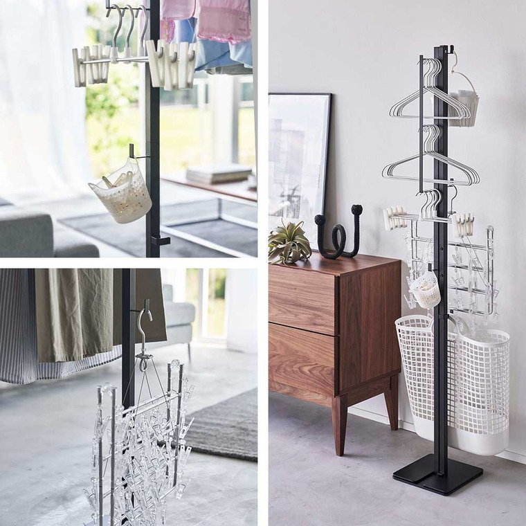 折り畳み室内物干し タワー 山崎実業 tower 6619 6620 ホワイト ブラック