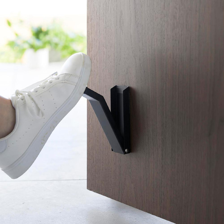 tower テープで貼りつける折り畳みドアストッパー タワー 山崎実業 3722 3723 ホワイト ブラック