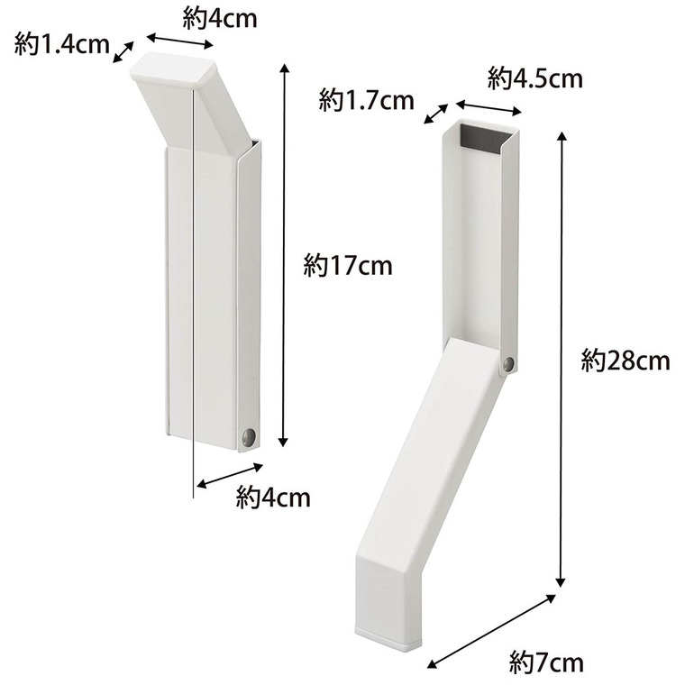 tower テープで貼りつける折り畳みドアストッパー タワー 山崎実業 3722 3723 ホワイト ブラック