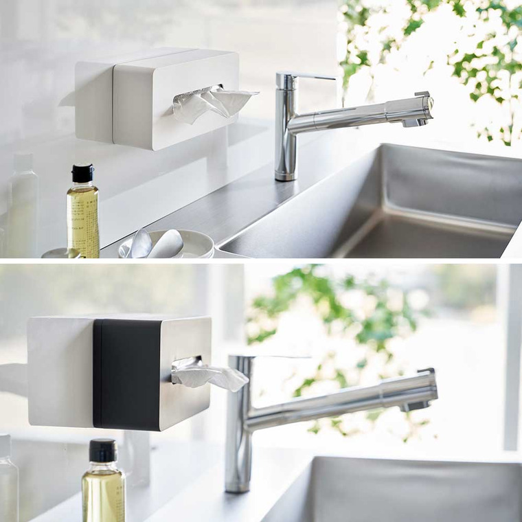 山崎実業 towerフィルムフックティッシュケース タワー レギュラーサイズ 5587 5588 ホワイト ブラック