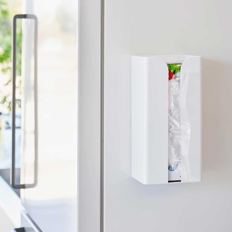 マグネットポリ袋&キッチンペーパーホルダー タワー 山崎実業 tower ホワイト ブラック 3773 3774